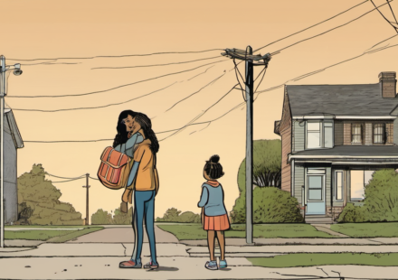 Virginia Mom Convicted After 5‑Year‑Old Walked Alone — AI-generated editorial illustration