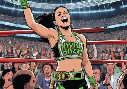 Bayley’s Surprise Return on 9/7 Raw Sparks Contract Rumors — AI-generated editorial illustration