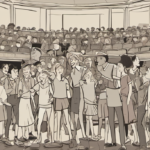 High Schools Revive Broadway Classics for Fresh Audiences — AI-generated editorial illustration