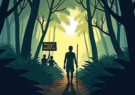 Amazon’s Hidden Market: The $20 B Illegal Wildlife Trade — AI-generated editorial illustration