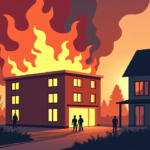 Massive Fire Forces Evacuation of South Bend Apartment Construction Site — AI-generated editorial illustration