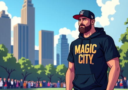 WWE Shop Unveils Magic City Gear for Atlanta Main Event — AI-generated editorial illustration