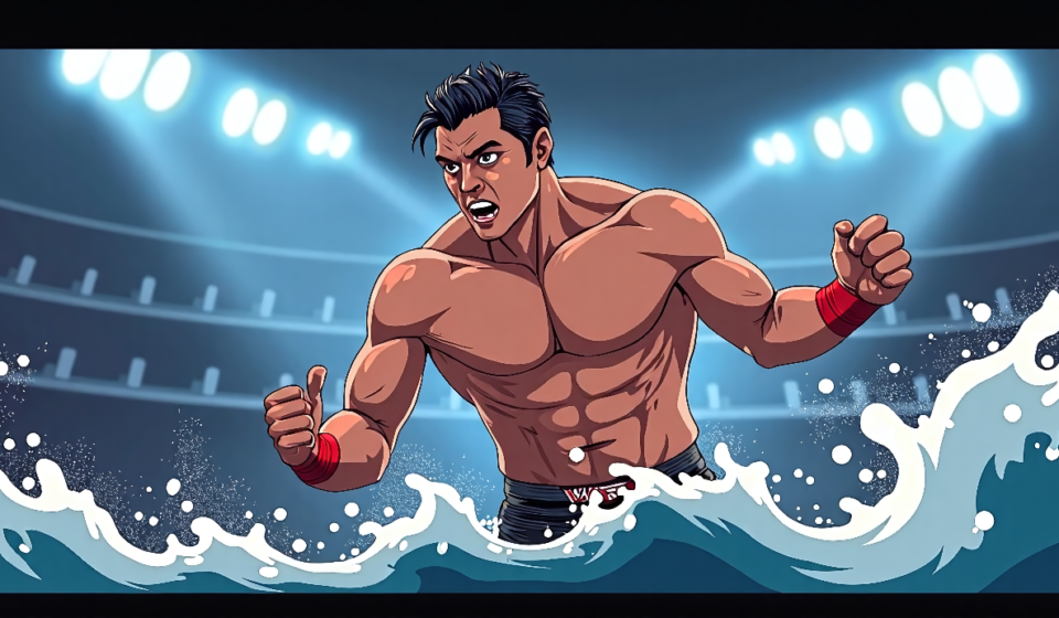 Bronson Reed Defends Tsunami Finisher After WWE Return — AI-generated editorial illustration