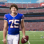 Josh Allen Leads 2026 NFL MVP Odds as Early Favorite — AI-generated editorial illustration