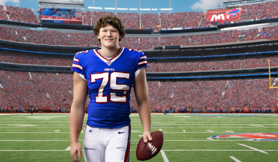 Josh Allen Leads 2026 NFL MVP Odds as Early Favorite — AI-generated editorial illustration