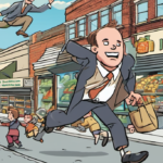 Grocery Manager Saves Toddler from Oncoming Traffic in Puebla — AI-generated editorial illustration