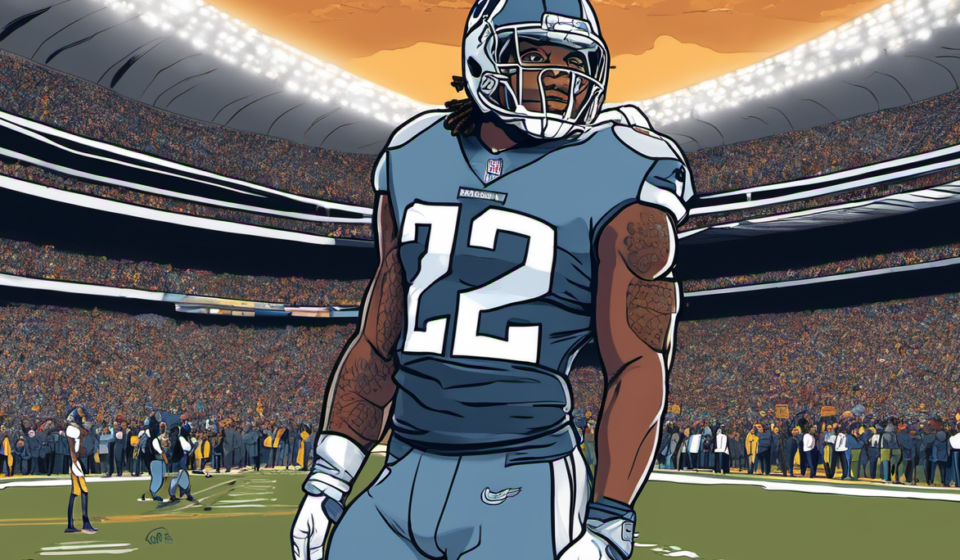 Derrick Henry Declares He Won’t Be Couch‑Watching the Super Bowl — AI-generated editorial illustration