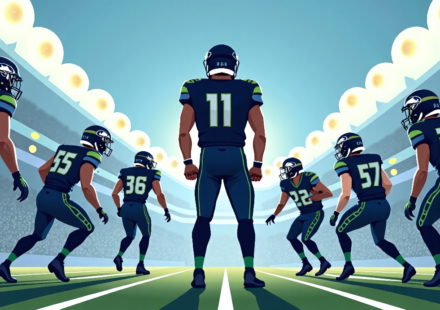Seahawks’ New Offense Faces Immediate Test Against Patriots — AI-generated editorial illustration