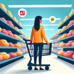 AI Shopping Carts May Push Grocery Bills Higher — AI-generated editorial illustration