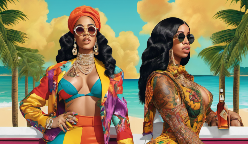 Cardi B vs. Hennessy Carolina: Which Sister’s Style Wins the Vote? — AI-generated editorial illustration