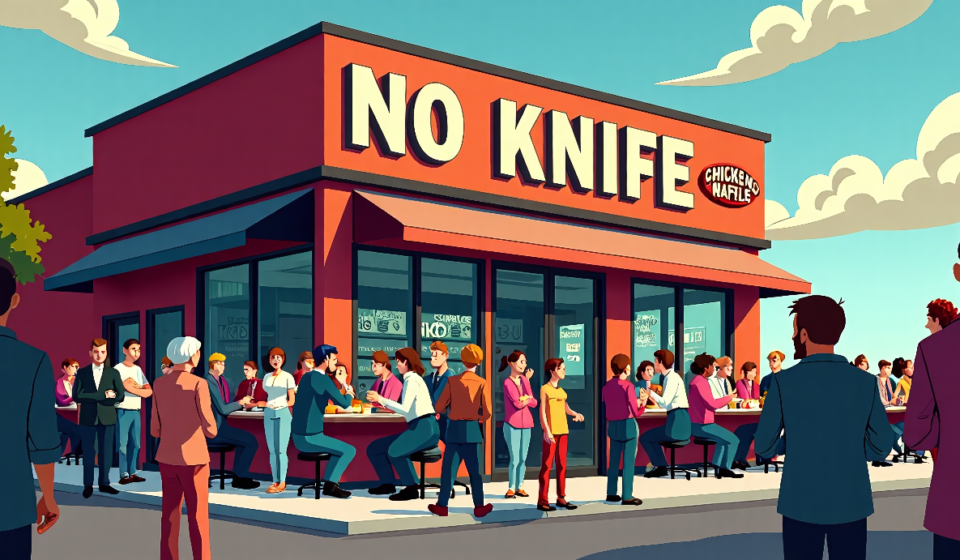 DaBaby’s Chicken & Waffles Prices Ignite Online Outrage — AI-generated editorial illustration