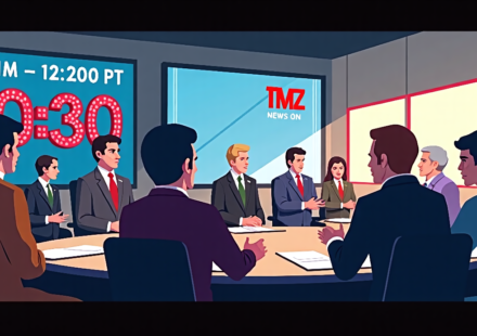 Inside TMZ’s Live Newsroom: Watch Stories Unfold in Real Time — AI-generated editorial illustration