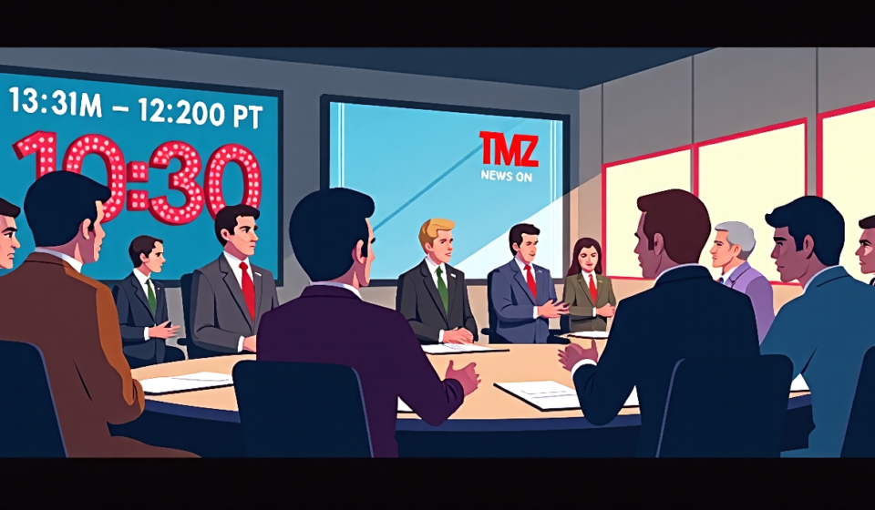 Inside TMZ’s Live Newsroom: Watch Stories Unfold in Real Time — AI-generated editorial illustration
