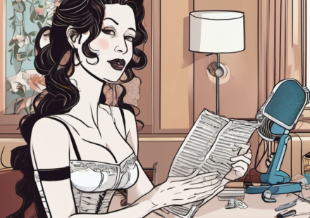 Rapper’s Hot Corset Photo Sparks Guess‑Game Trend — AI-generated editorial illustration