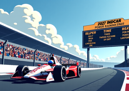 Alex Palou Tops 2027 INDYCAR Power Rankings, Surprising Fans — AI-generated editorial illustration