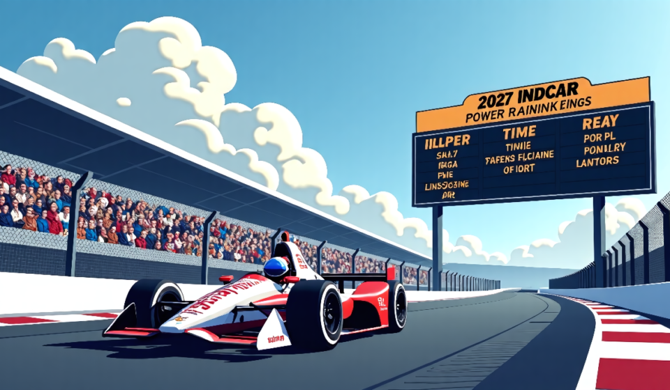 Alex Palou Tops 2027 INDYCAR Power Rankings, Surprising Fans — AI-generated editorial illustration