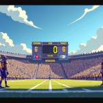 LSU Climbs Back Into Top 10 After Dominant Win, Michigan Drops From AP Top 25 — AI-generated editorial illustration