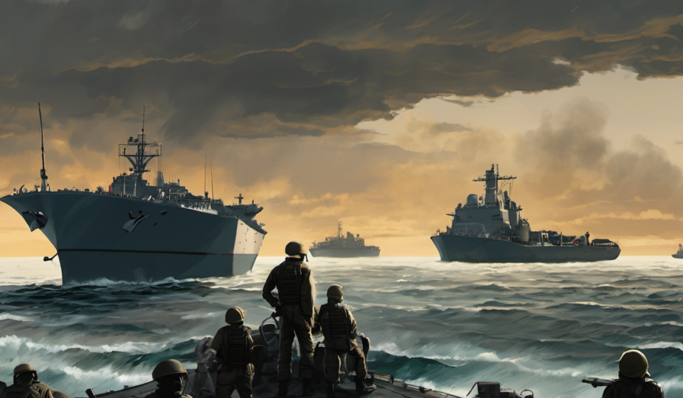 U.S. Forces Destroy Five Iranian Oil Tankers, Tehran Responds with Air Strikes — AI-generated editorial illustration