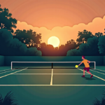 Ben Shelton Stuns Alcaraz in Marathon U.S. Open Finish — AI-generated editorial illustration