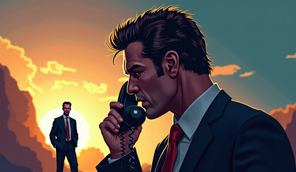 Ric Flair’s Grudge: The Call That Sparked a WCW Punch — AI-generated editorial illustration