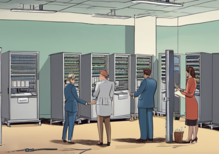 Data‑Center Dividends: A New Plan to Ease Local Backlash — AI-generated editorial illustration
