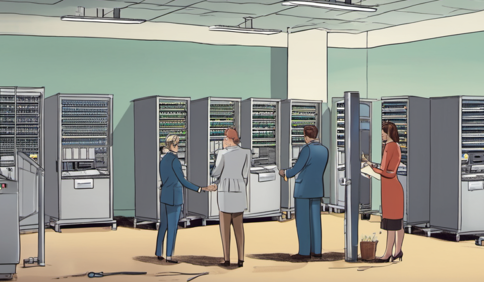 Data‑Center Dividends: A New Plan to Ease Local Backlash — AI-generated editorial illustration