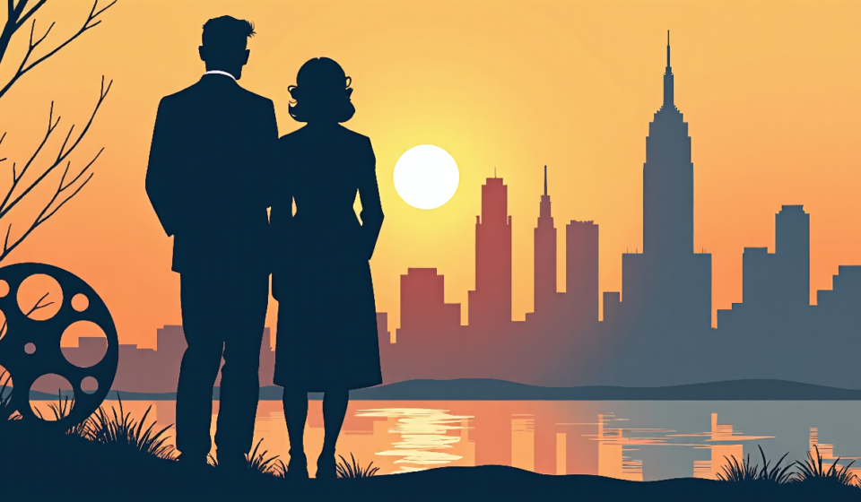 Tribeca 25: De Niro & Rosenthal Reflect on 25 Years of Film Festival — AI-generated editorial illustration