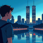 9/11: A History Chapter for a New Generation of Americans — AI-generated editorial illustration
