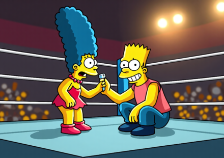 Danhausen Unveils Quick Face‑Paint Routine & Seeks ‘Simpsons’ Role — AI-generated editorial illustration