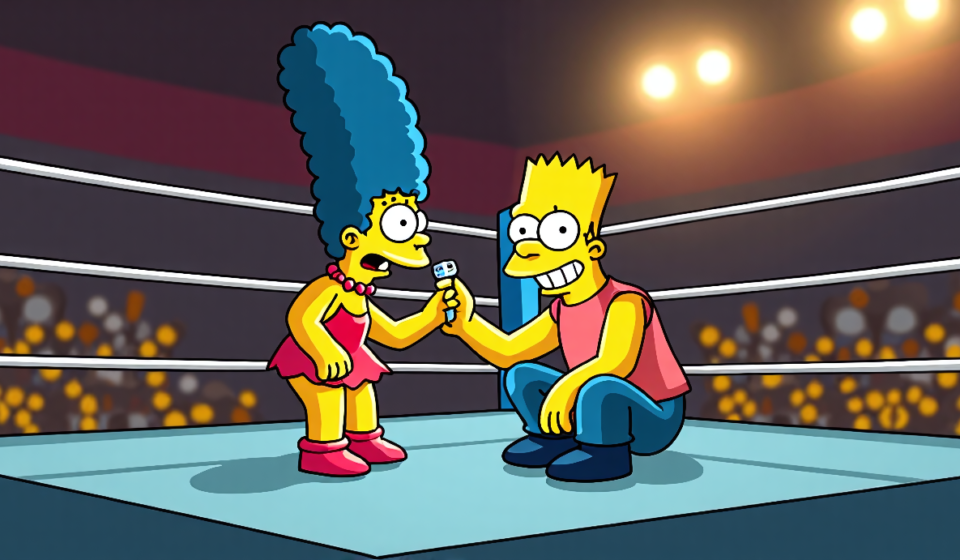 Danhausen Unveils Quick Face‑Paint Routine & Seeks ‘Simpsons’ Role — AI-generated editorial illustration
