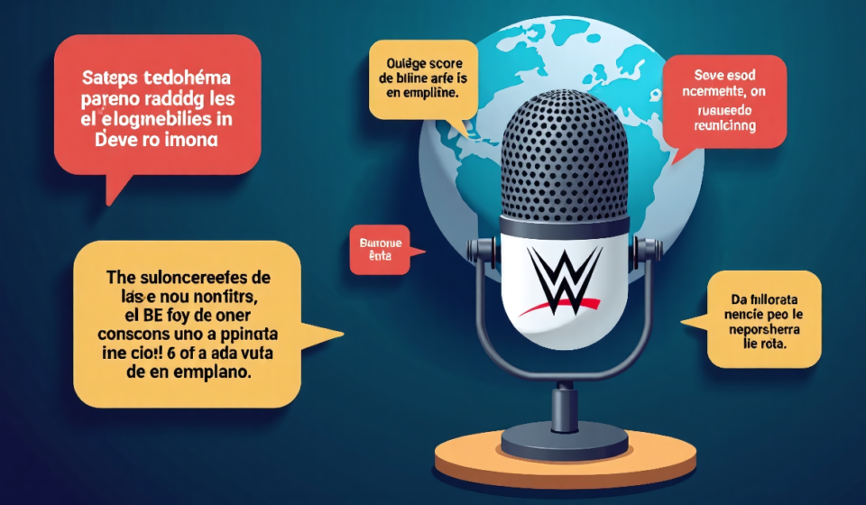 WWE Launches First Spanish‑Language Podcast “WWE Ahora” — AI-generated editorial illustration