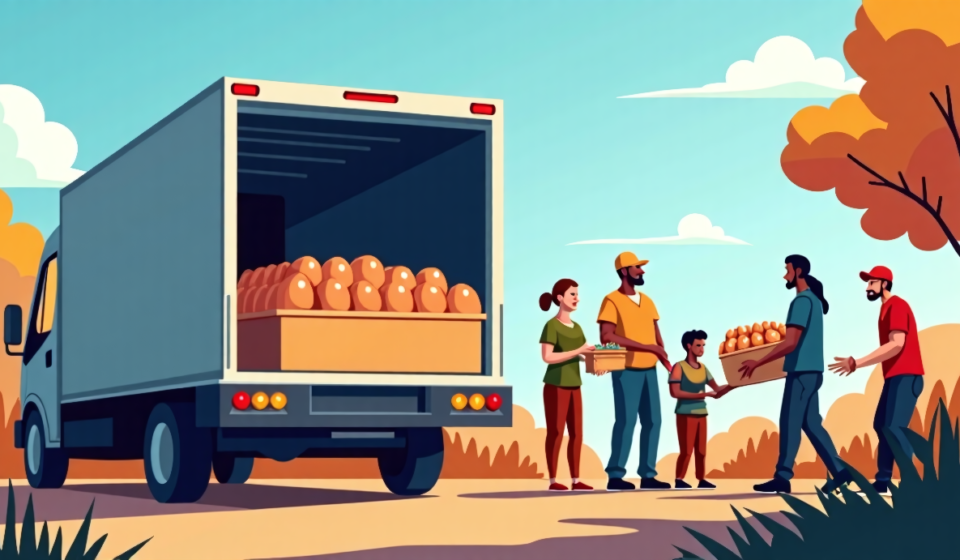 Texas AG Paxton Distributes Over 7 Million Free Eggs to Food Banks — AI-generated editorial illustration