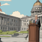 Rhode Island Governor Loses Primary, First Since 2018 — AI-generated editorial illustration