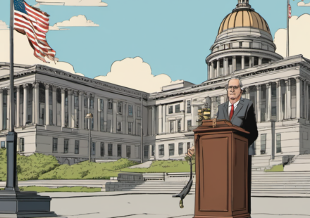 Rhode Island Governor Loses Primary, First Since 2018 — AI-generated editorial illustration