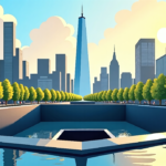 25 Years After 9/11: How Lower Manhattan Has Rebuilt and Remembered — AI-generated editorial illustration