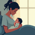 Alanis Morissette Opens Up About Postpartum Depression and Dark Thoughts — AI-generated editorial illustration
