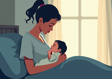 Alanis Morissette Opens Up About Postpartum Depression and Dark Thoughts — AI-generated editorial illustration