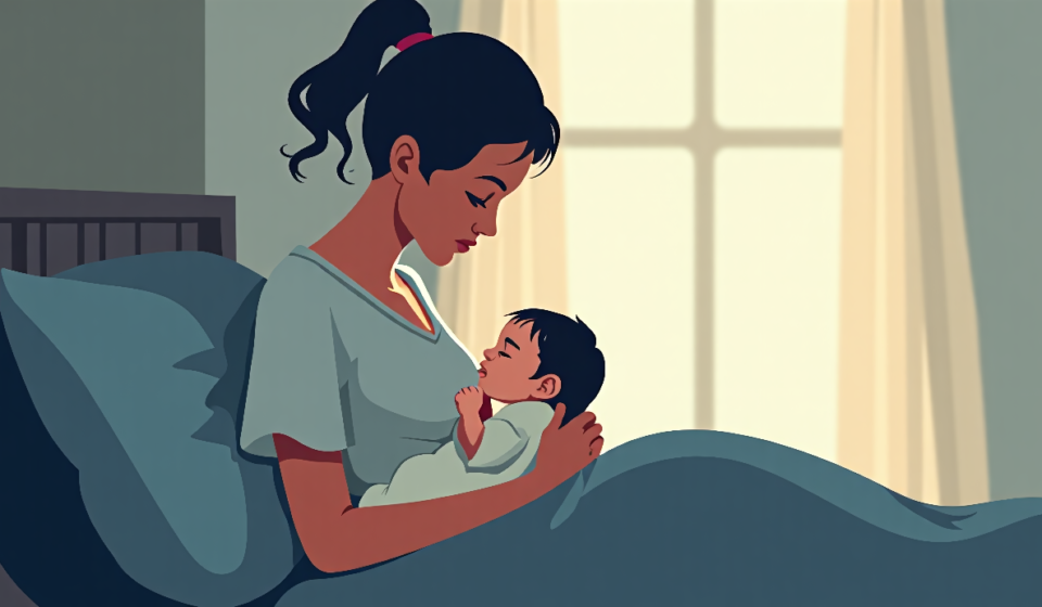 Alanis Morissette Opens Up About Postpartum Depression and Dark Thoughts — AI-generated editorial illustration