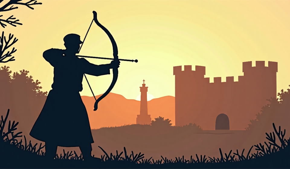 Crossbow Plot to Kill Queen Elizabeth: Man Detained at Windsor — AI-generated editorial illustration