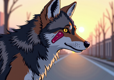 Beloved Studio City Coyote Wendy Euthanized After Severe Facial Injury — AI-generated editorial illustration