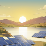 Floating Solar on Twin Lakes Saves Lima, Ohio, Nearly $10 Million — AI-generated editorial illustration