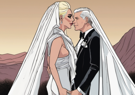 Lady Gaga and Michael Polansky Still Engaged, Not Married, Says TMZ — AI-generated editorial illustration
