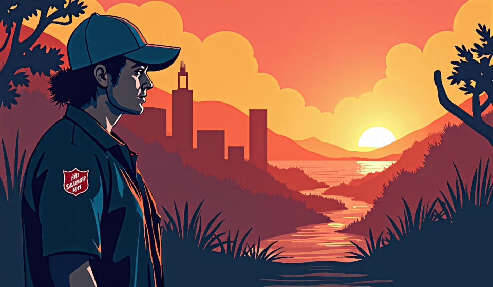 Salvation Army Responder Shares 9/11 Cancer Journey — AI-generated editorial illustration