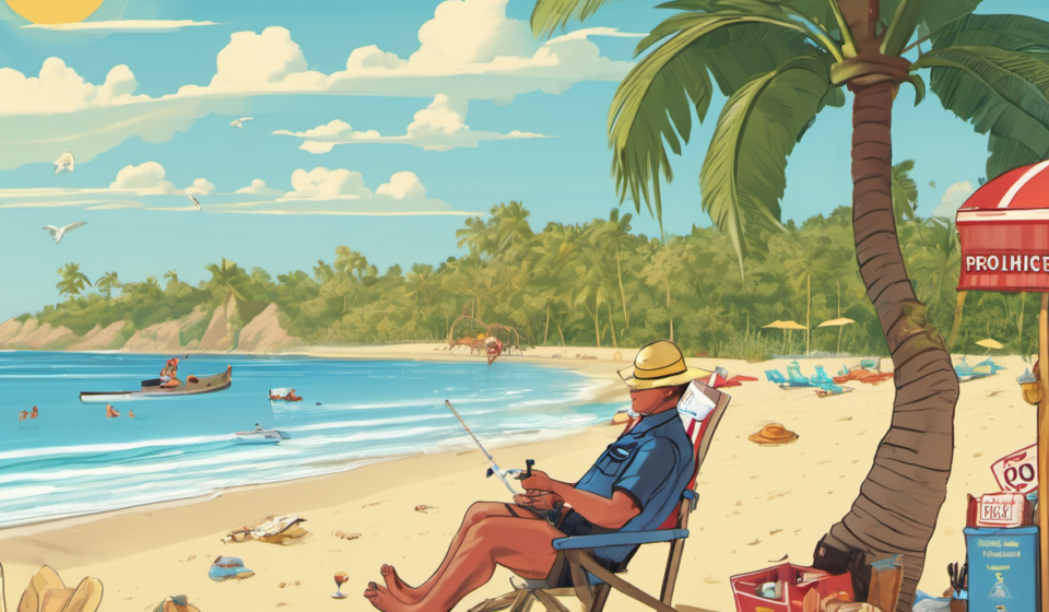 Indian Rocks Beach Enforces Strict Beach Rules, Fines Up to $500 — AI-generated editorial illustration