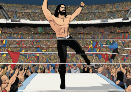 Seth Rollins Returns to the Ring in Quito, Ecuador — AI-generated editorial illustration