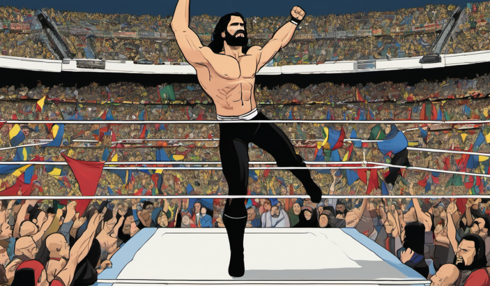 Seth Rollins Returns to the Ring in Quito, Ecuador — AI-generated editorial illustration