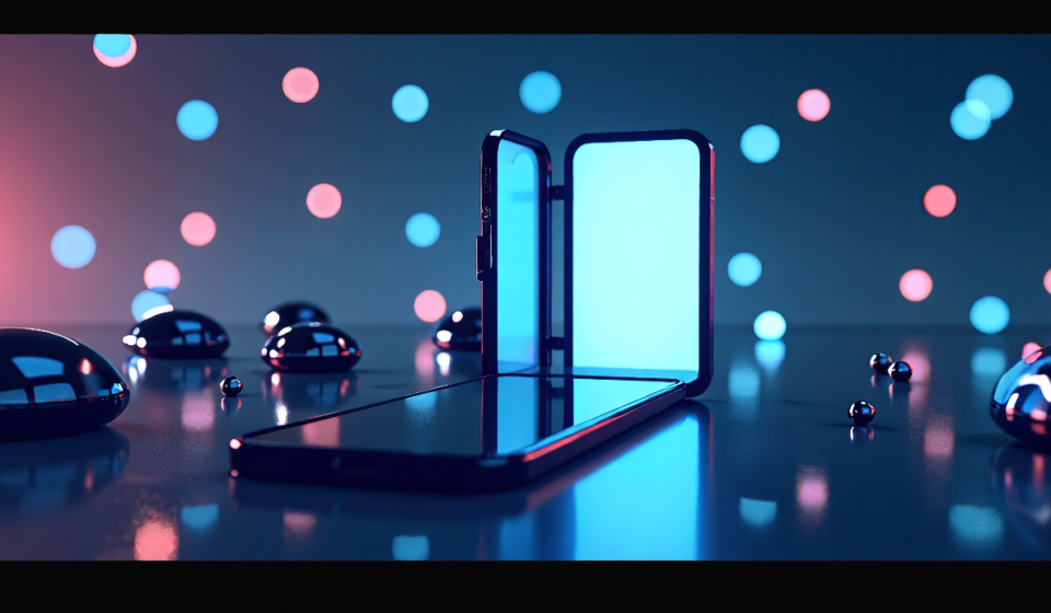 Apple Unfolds a New Era with Its First Foldable iPhone — AI-generated editorial illustration