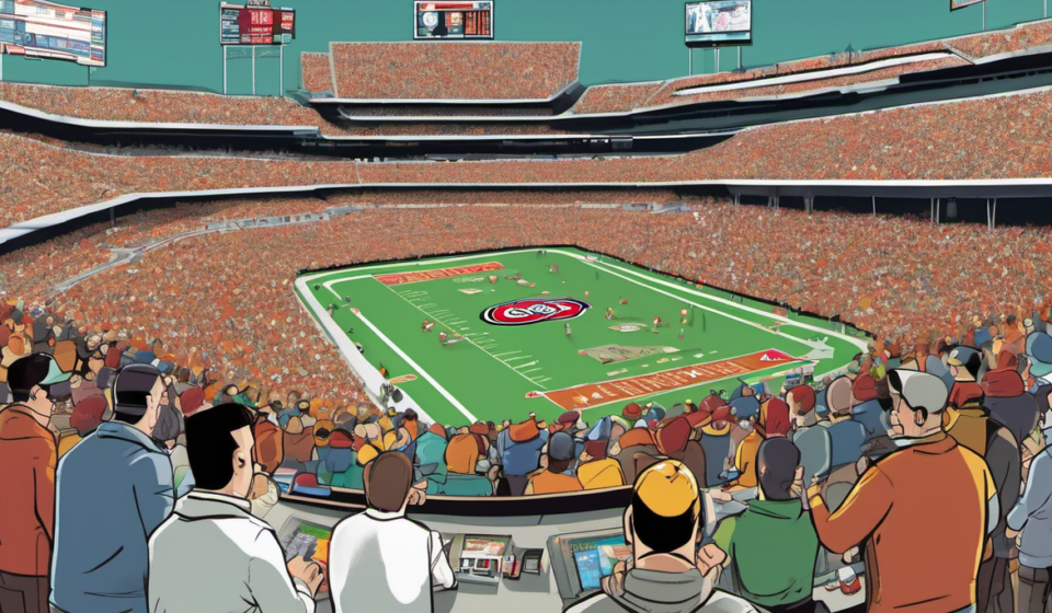 College Football Week 2 Betting Report: OSU vs. Texas Public Split — AI-generated editorial illustration