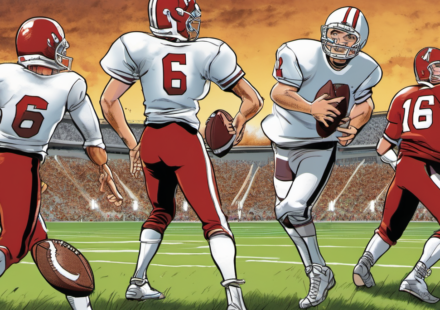 Julian Sayin: Ohio State’s Quiet QB Making Big Waves — AI-generated editorial illustration