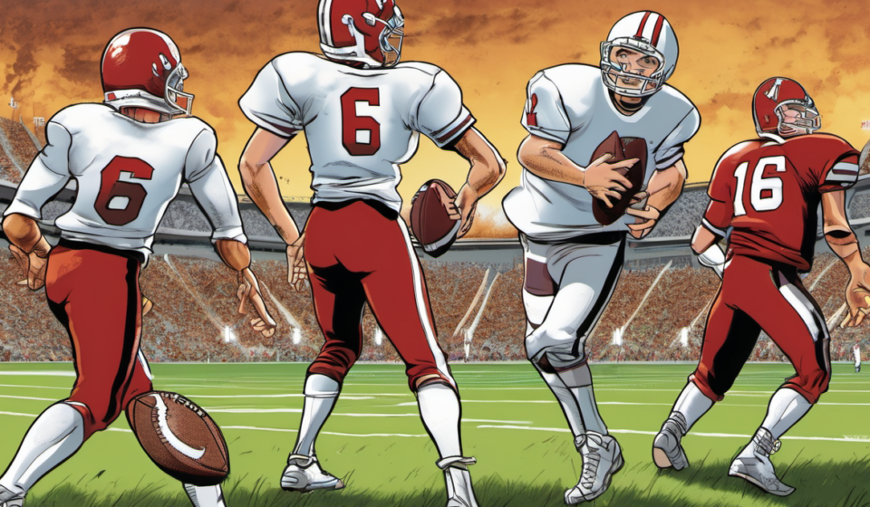 Julian Sayin: Ohio State’s Quiet QB Making Big Waves — AI-generated editorial illustration